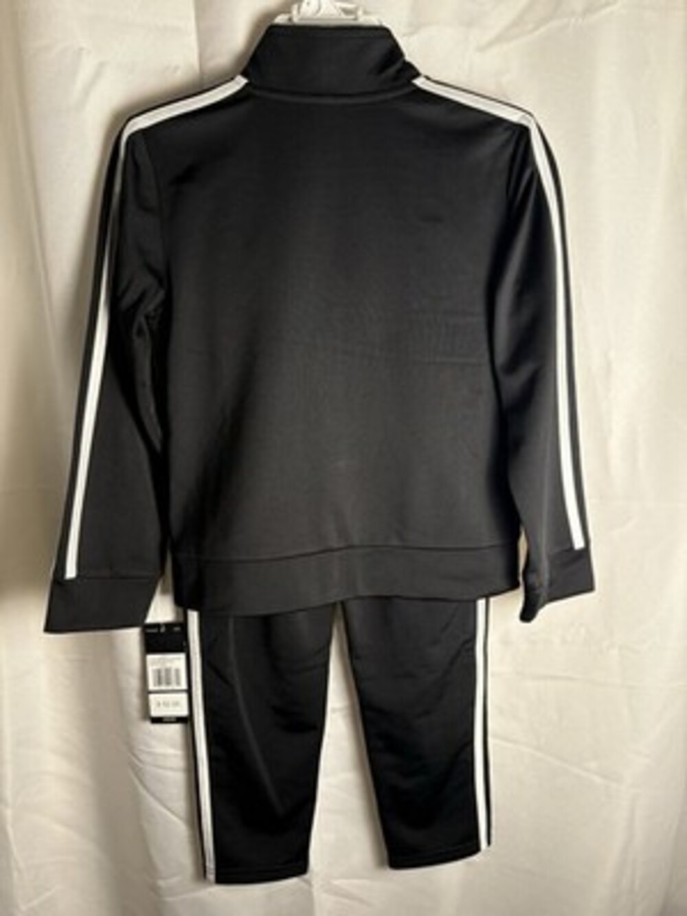 Adidas 2-Piece Tracksuit Block Color Black Blue & White Size 6 New with Tags - Picture 2 of 5